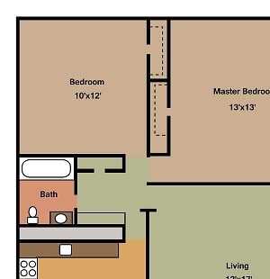 two bed, one bath